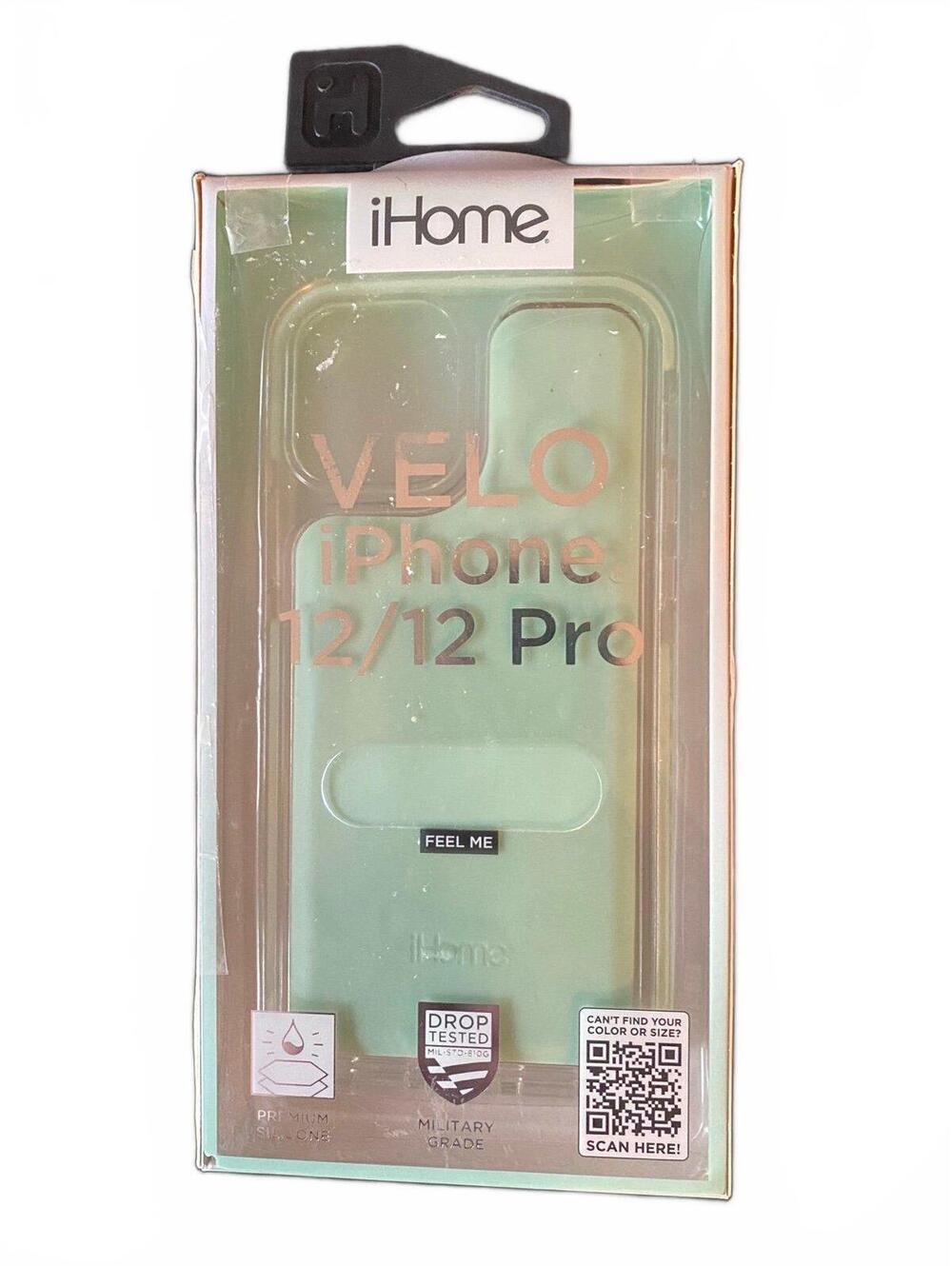 iHome Velo Silicone Impact Case for iPhone 12/12 Pro Mint Green